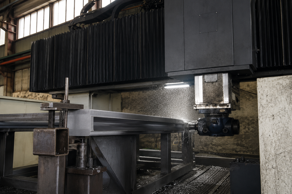 MNT MEINAITE gantry milling machine machining a machine bed on the factory floor in Hangzhou