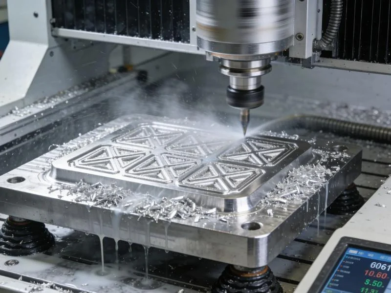 6061 aluminium plate milled with flood coolant