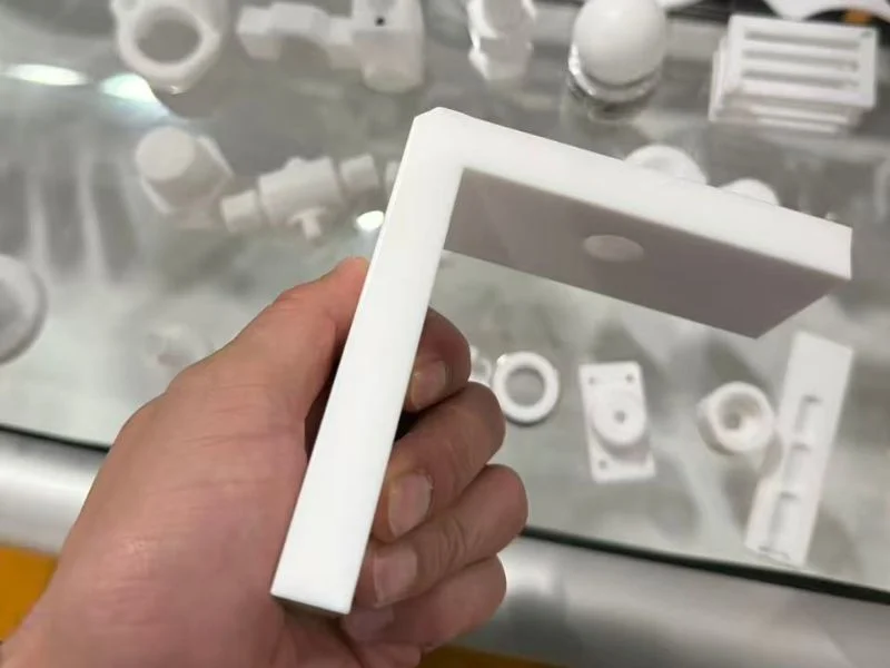 CNC router dry cutting PTFE plate vs waterjet wet abrasive cutting comparison