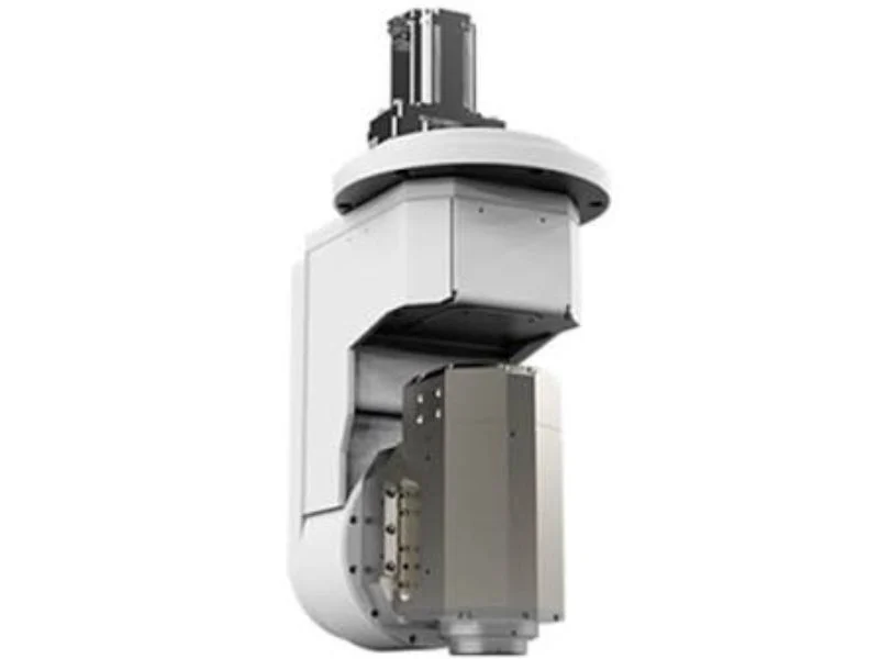 One-piece cast AC swivel head on the MNT five axis router
