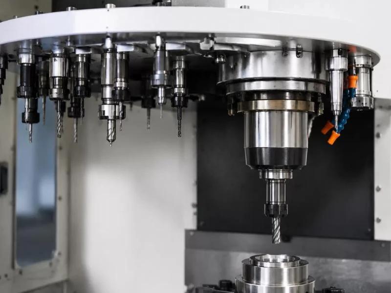 Automatic tool changer magazine on the T6 router