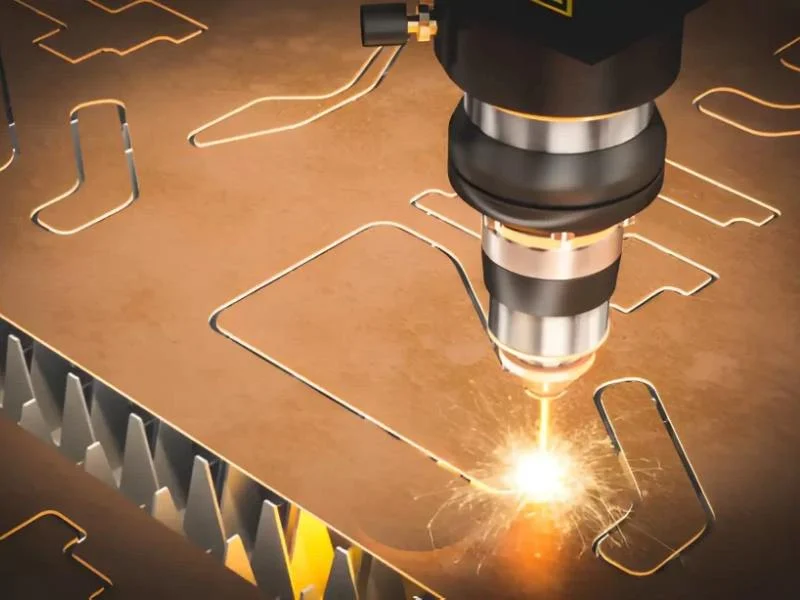 Copper busbar cut on a fiber laser
