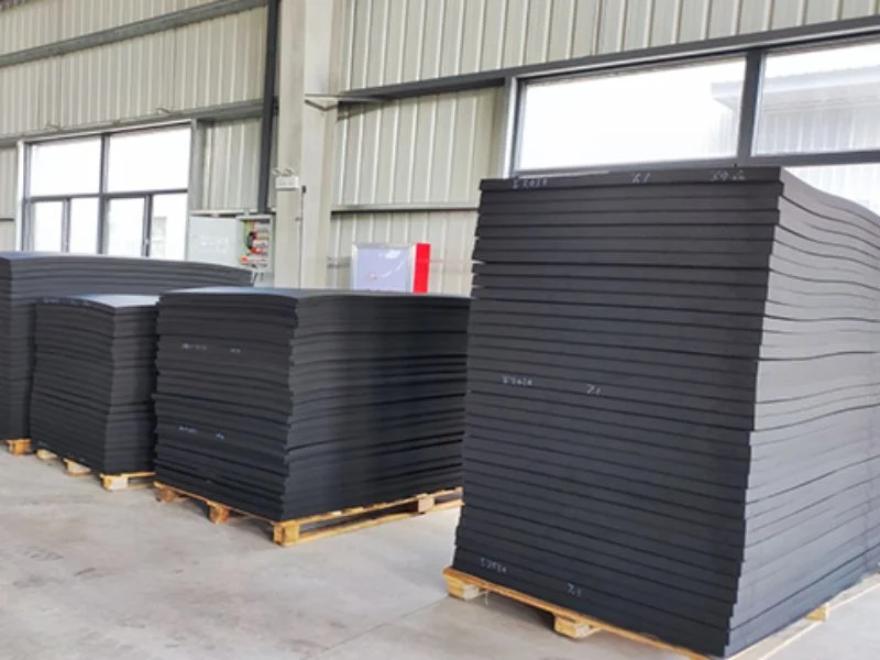 EPDM rubber sheet with a clean square cut edge