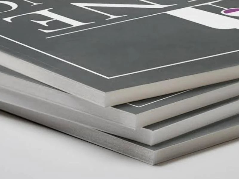 Foam board and PVC board cut on a flatbed cutter