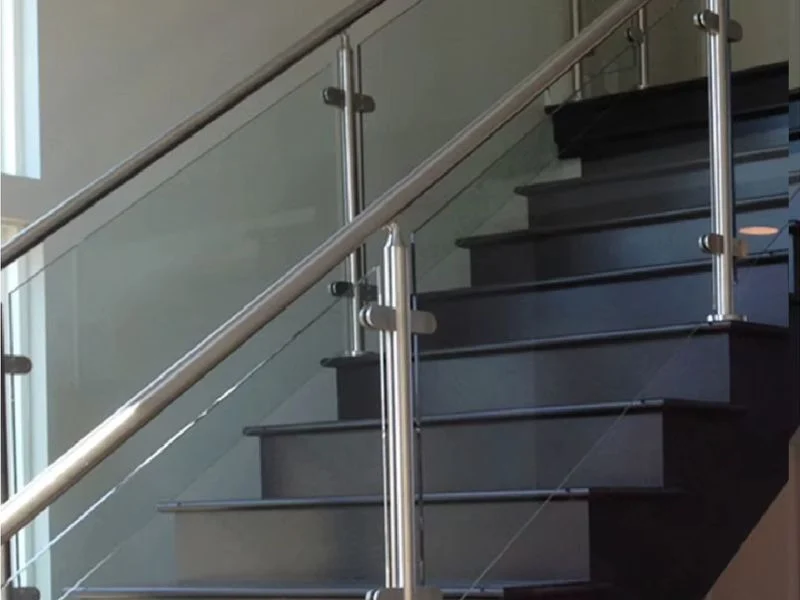 Handrail components cut on a tube laser