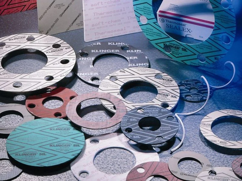Nested closed-cell neoprene sponge gaskets cut on the MNT cutting table