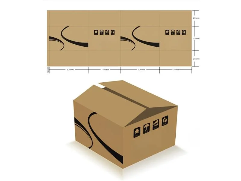 Packaging sample cut and creased from CAD
