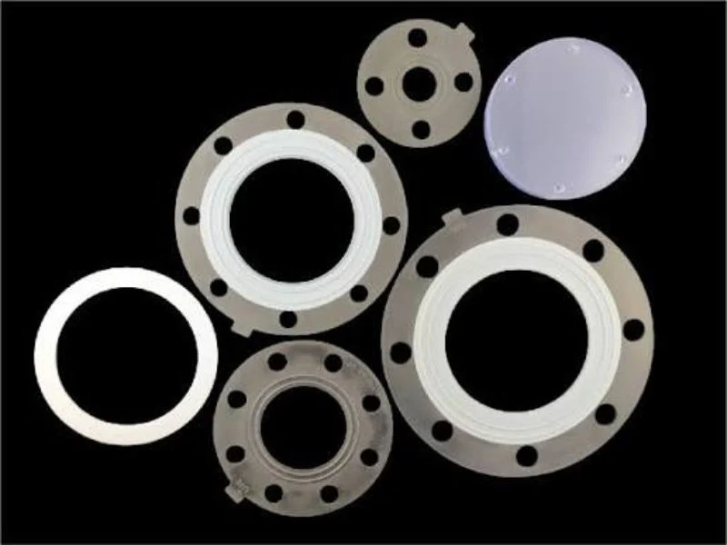 Batch of rubber flange gaskets cut die-less