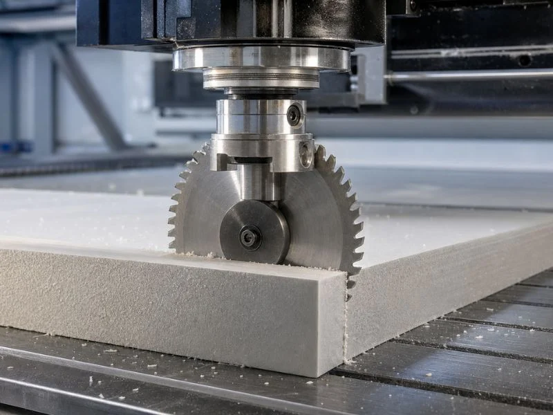 Saw blade holder cutting stock over 50 mm thick