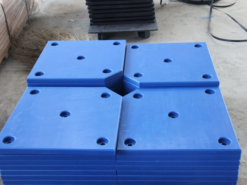 UHMW dock bumper face and marine fender pad machined from sheet