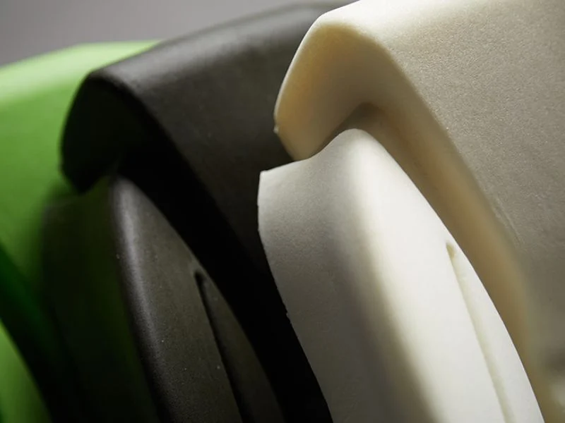 Seat Fabric and Foam-Laminated Trim cut with an oscillating knife on an MNT digital cutter