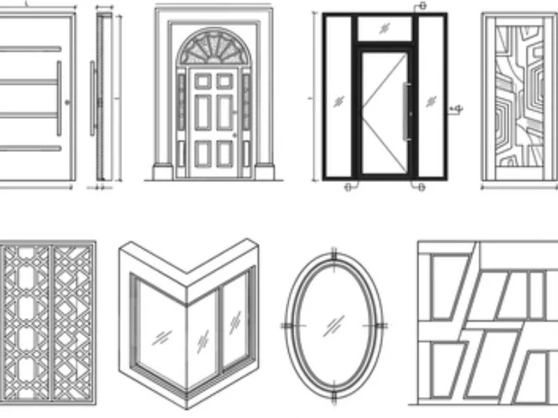 Door design and tool paths in CAD/CAM software