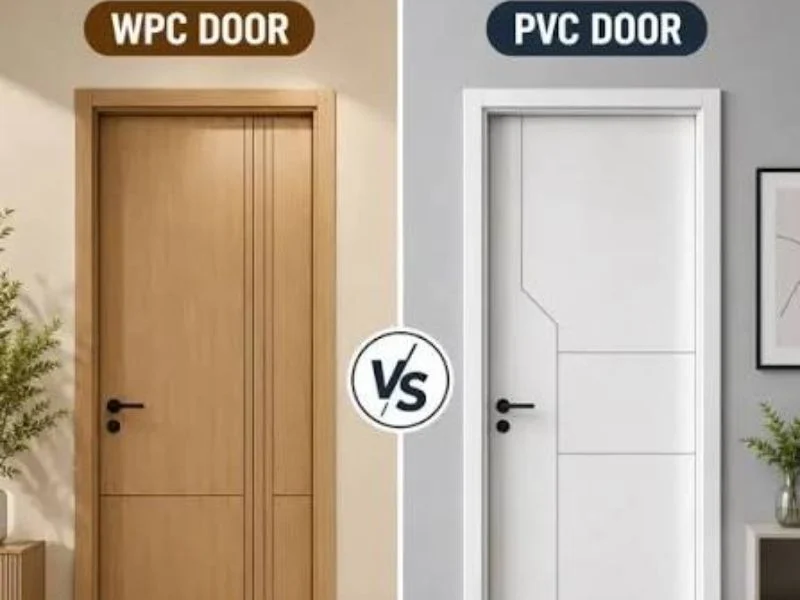 PVC and WPC door board routed on a CNC router